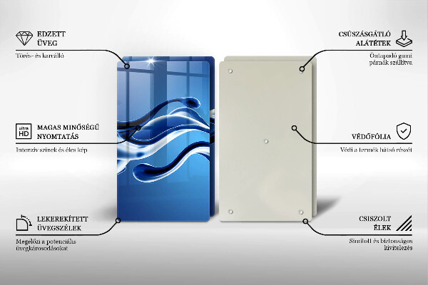 Tocător sticlă Abstracția fluidelor