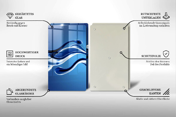 Tocător sticlă Abstracția fluidelor