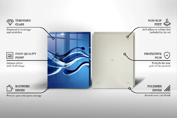 Tocător sticlă Abstracția fluidelor