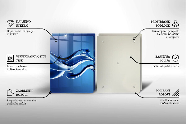 Tocător sticlă Abstracția fluidelor