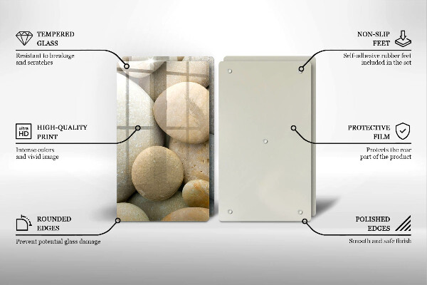 Tocător de bucătărie Model de pietre ovale