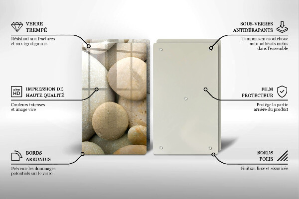 Tocător de bucătărie Model de pietre ovale