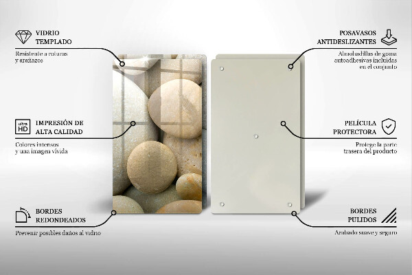 Tocător de bucătărie Model de pietre ovale