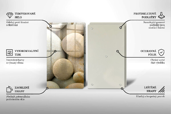 Tocător de bucătărie Model de pietre ovale