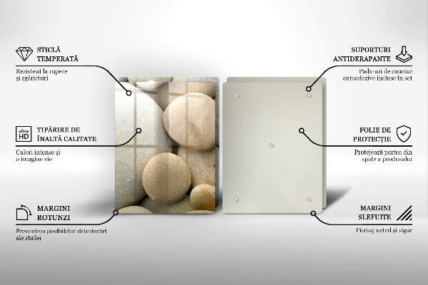 Tocător de bucătărie Model de pietre ovale