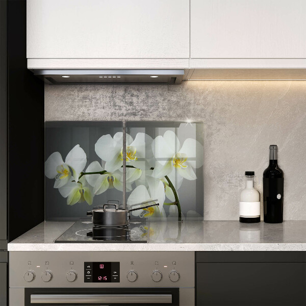 Tocător de bucătărie Flori albe de orhidee