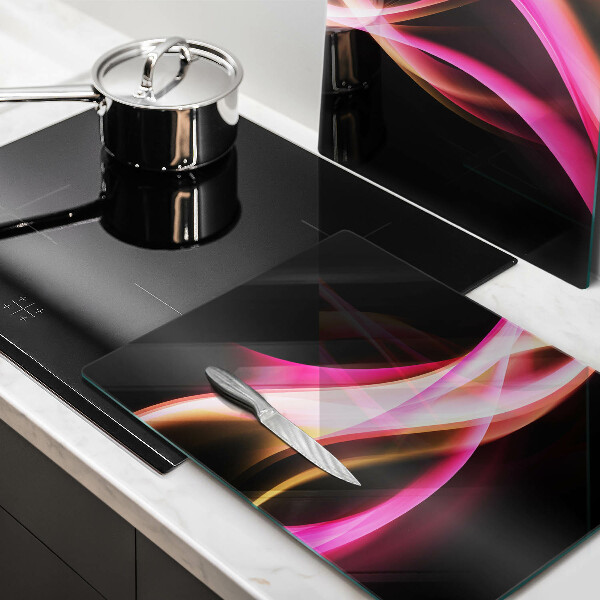 Tocător de bucătărie Fum neon abstract