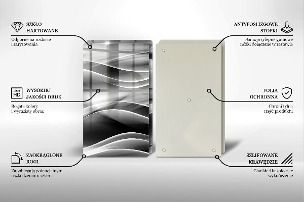 Tocător de bucătărie Linii abstracte de fum