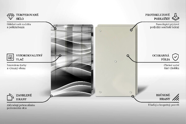 Tocător de bucătărie Linii abstracte de fum