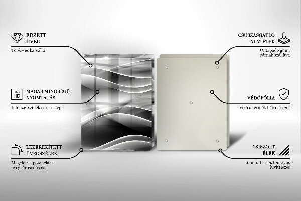 Tocător de bucătărie Linii abstracte de fum