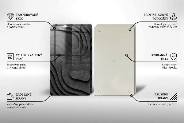 Tocător de bucătărie Forme de piatră 3D