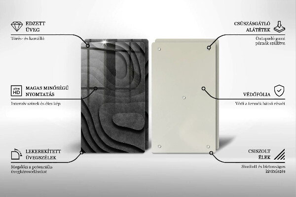 Tocător de bucătărie Forme de piatră 3D