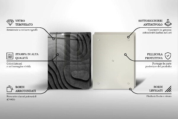 Tocător de bucătărie Forme de piatră 3D