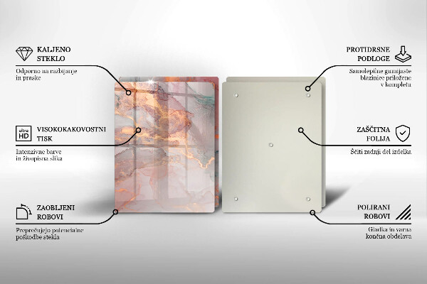 Tocător de bucătărie Marmură cu aur