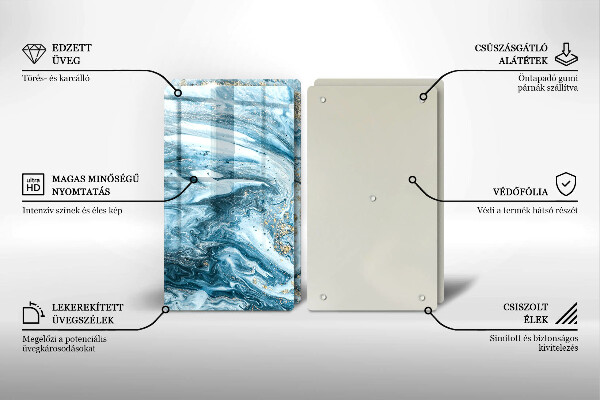 Tocător de bucătărie Structură cu aur