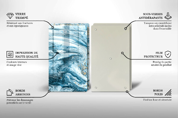 Tocător de bucătărie Structură cu aur