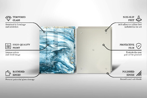 Tocător de bucătărie Structură cu aur