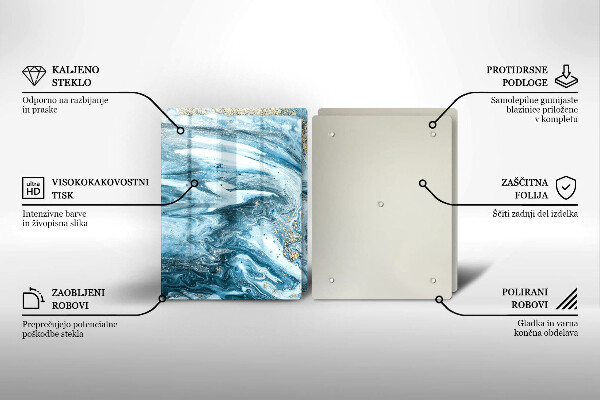 Tocător de bucătărie Structură cu aur