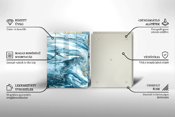 Tocător de bucătărie Structură cu aur