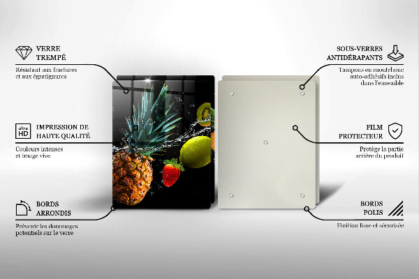 Tocător sticlă Fructe în apă