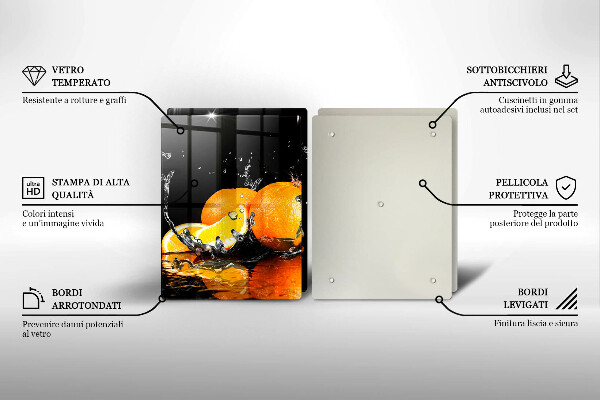 Tocător de bucătărie Fructe portocale suculente