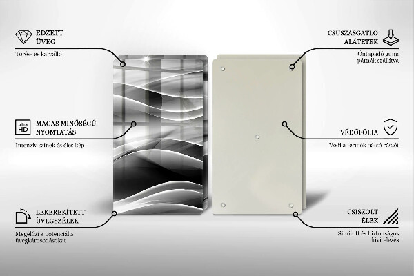 Tocător de bucătărie Abstracție linii blânde