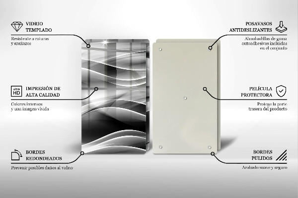 Tocător de bucătărie Abstracție linii blânde