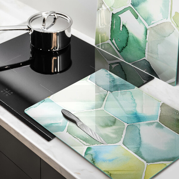Tocător de bucătărie Hexagoane acuarele