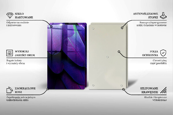 Tocător de bucătărie Neon pene