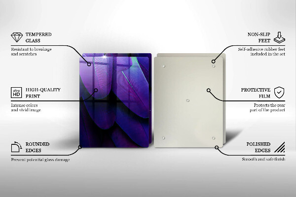 Tocător de bucătărie Neon pene