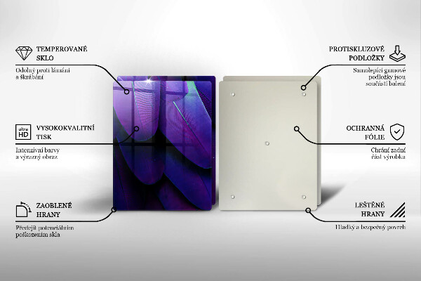 Tocător de bucătărie Neon pene