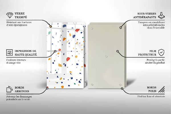 Tocător de bucătărie Gresie colorata