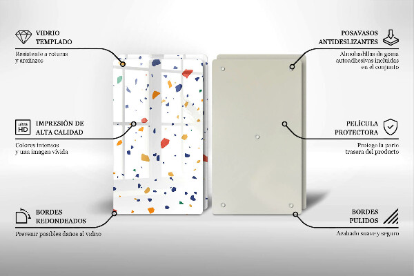 Tocător de bucătărie Gresie colorata