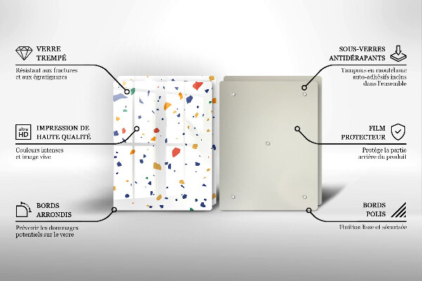 Tocător de bucătărie Gresie colorata