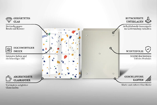 Tocător de bucătărie Gresie colorata