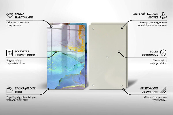 Tocător sticlă Piatră de aur crăpată