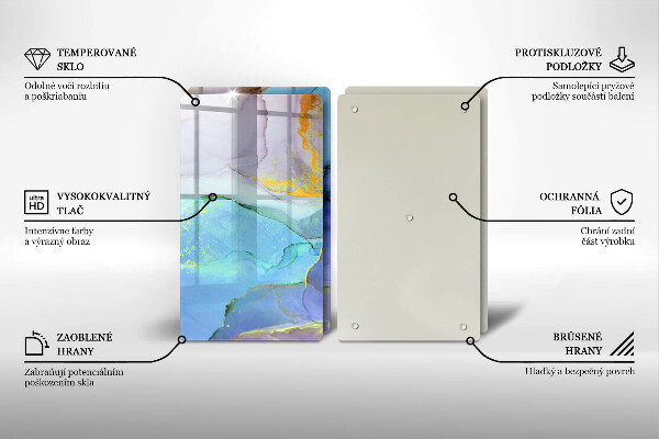 Tocător sticlă Piatră de aur crăpată