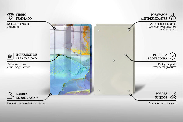 Tocător sticlă Piatră de aur crăpată