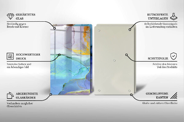 Tocător sticlă Piatră de aur crăpată