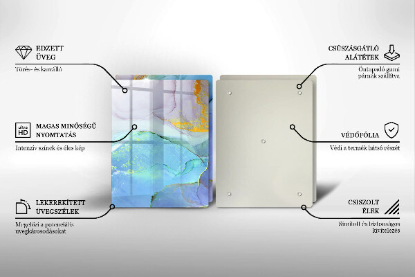 Tocător sticlă Piatră de aur crăpată