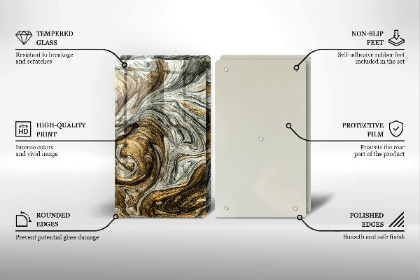 Tocător sticlă Abstracție bogată