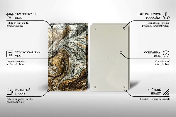 Tocător sticlă Abstracție bogată