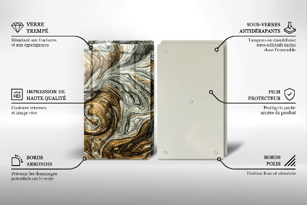 Tocător sticlă Abstracție bogată