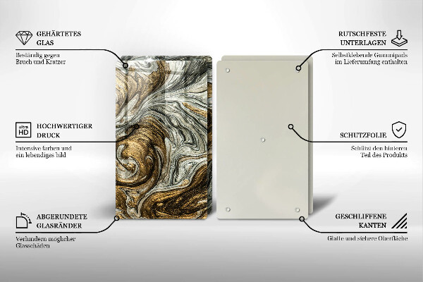 Tocător sticlă Abstracție bogată