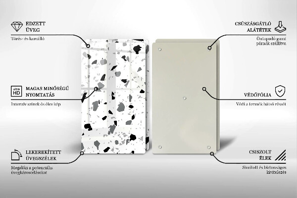 Tocător sticlă Gresie decorativa