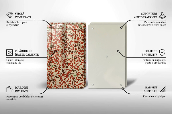 Tocător sticlă Gresie fină