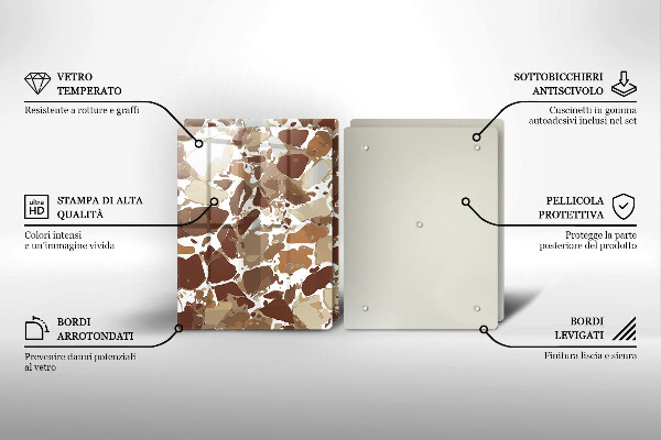 Tocător sticlă Pete decorative de piatră