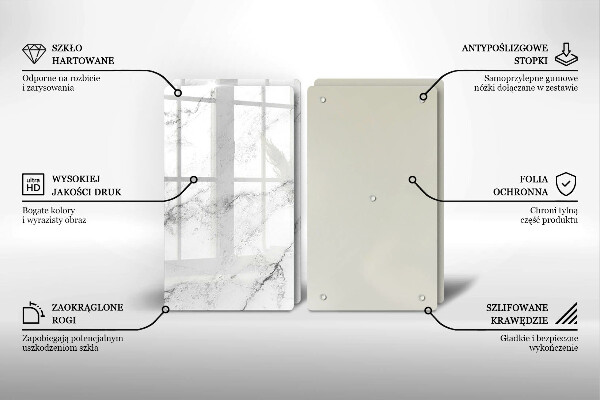 Tocător de bucătărie Textura eleganta de marmura