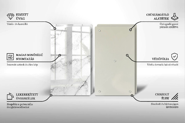 Tocător de bucătărie Textura eleganta de marmura