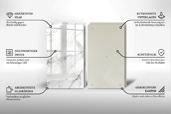 Tocător de bucătărie Textura eleganta de marmura